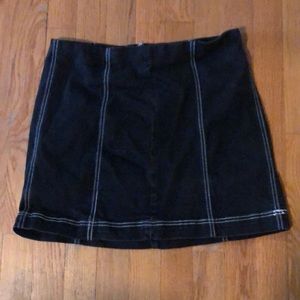 black denim skirt